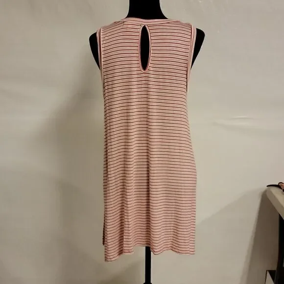 Pink Rose Large Red And White Striped Sleeveless Tank Top - Picture 2 of 8